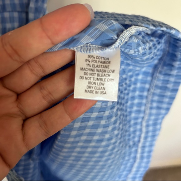 PEARL BY LELA ROSE Seersucker Belted Romper 16 - Picture 10 of 14